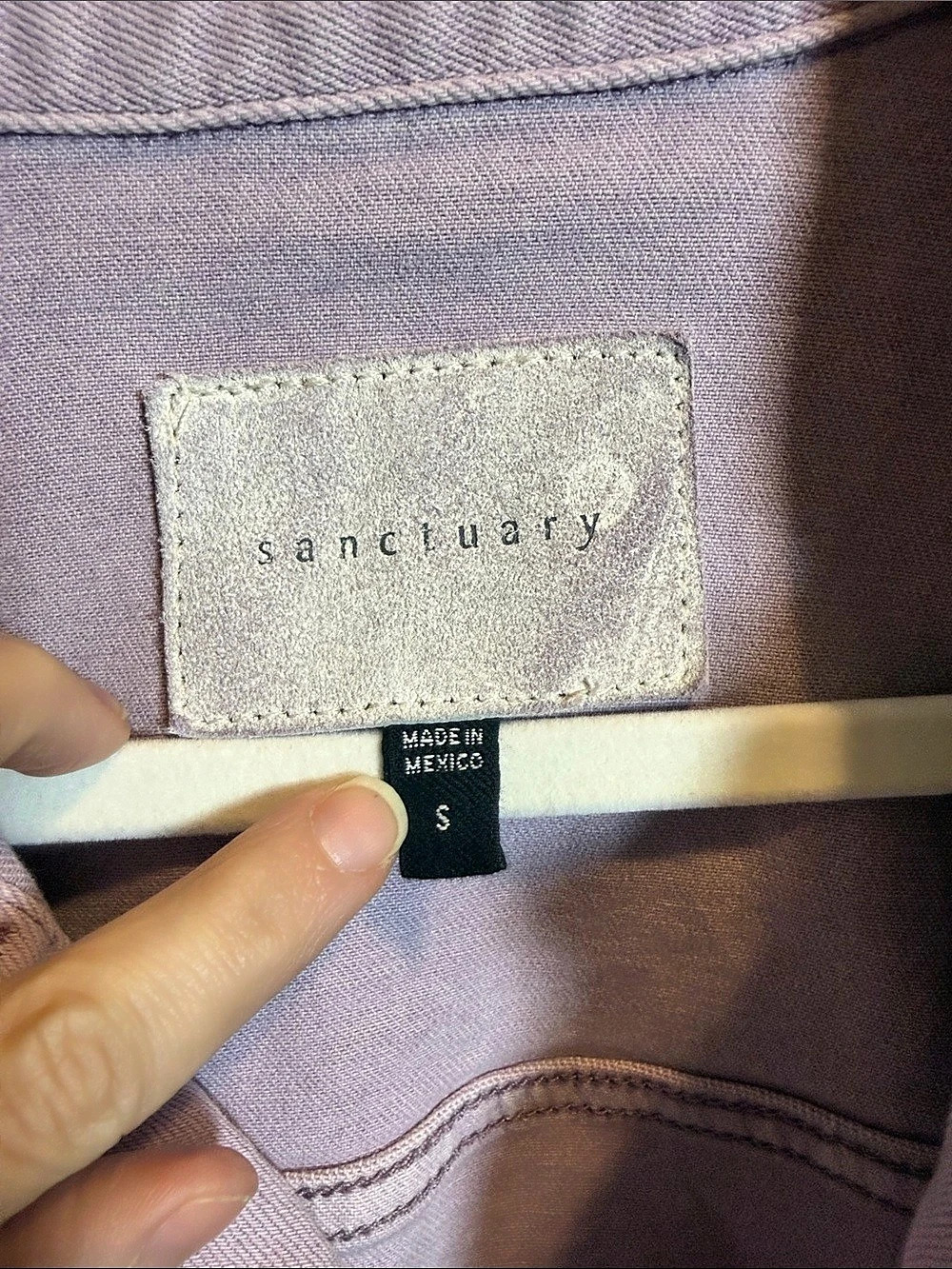 Sanctuary Stevie Cropped Trucker Denim Jacket Charming Lilac Purple Size Small - Picture 6 of 9
